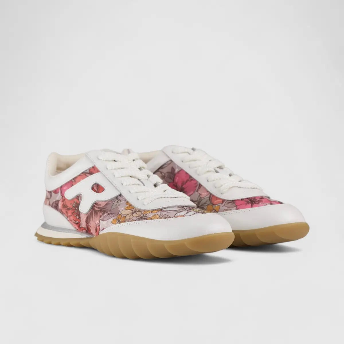 Morbido Ladies Leather Statement Sneakers White 1236-1 Sneakers | familyshoecentre