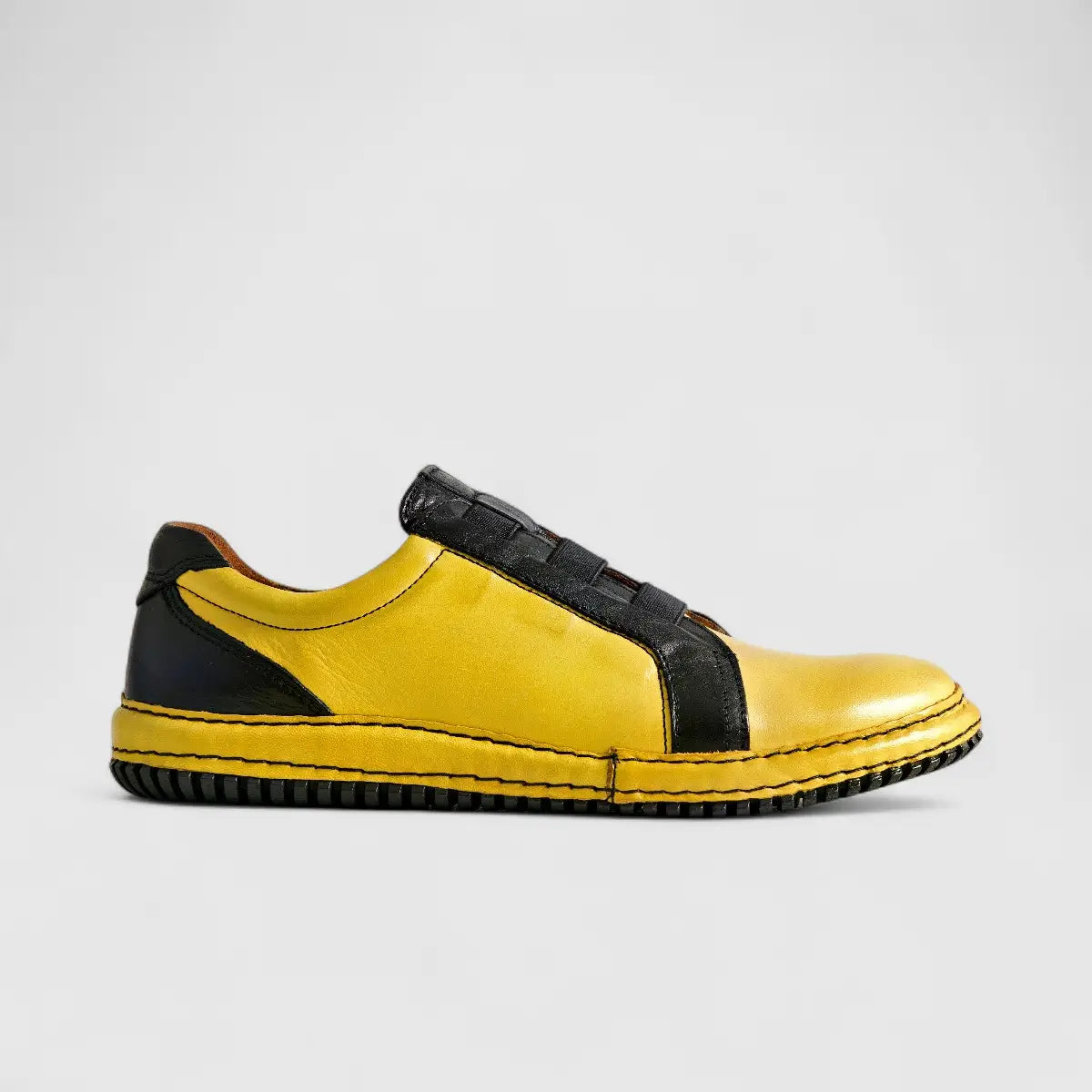 Karyoka Comfort Leather Boots 6467 Black/Yellow Oxfords | familyshoecentre