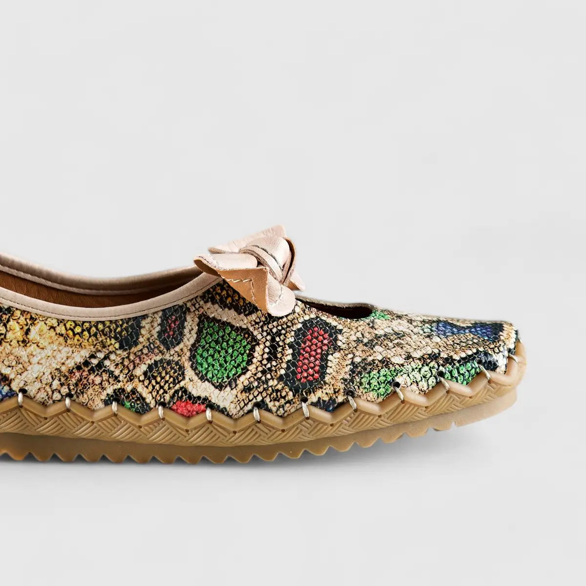 Karyoka Comfort Leather Casuals 5403 Snake Multi Sandals | familyshoecentre