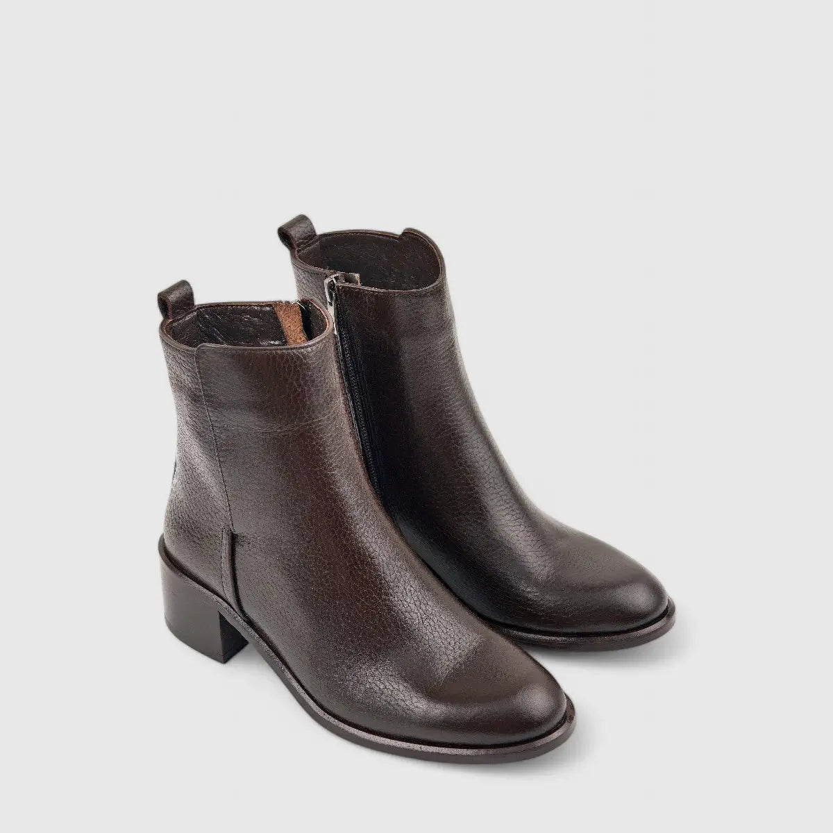 Sofia Mare Leather Ankle Boot Brown 11747 Boots | familyshoecentre