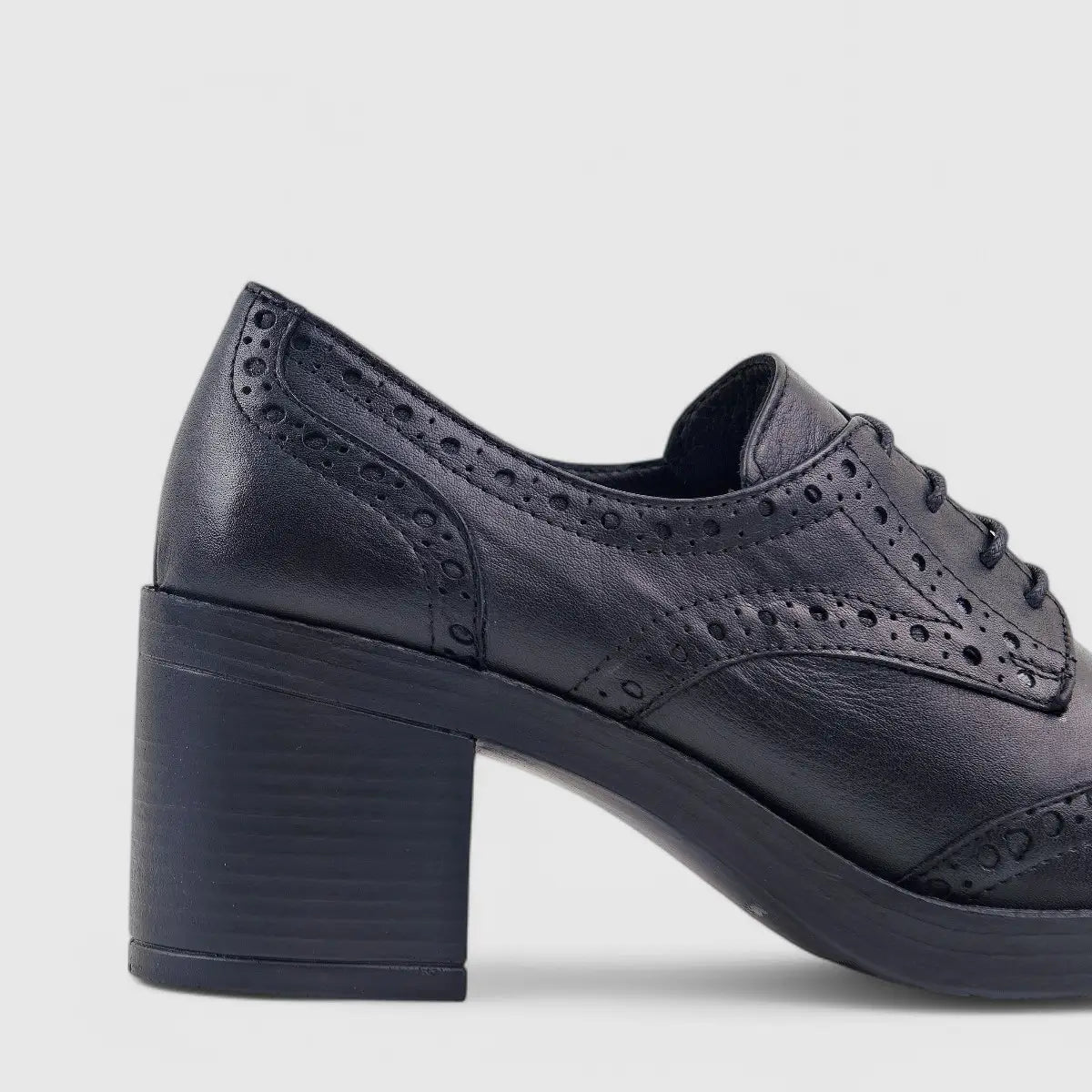 Sofia Mare Leather Lace Up Shoe Black 11730 Oxfords | familyshoecentre