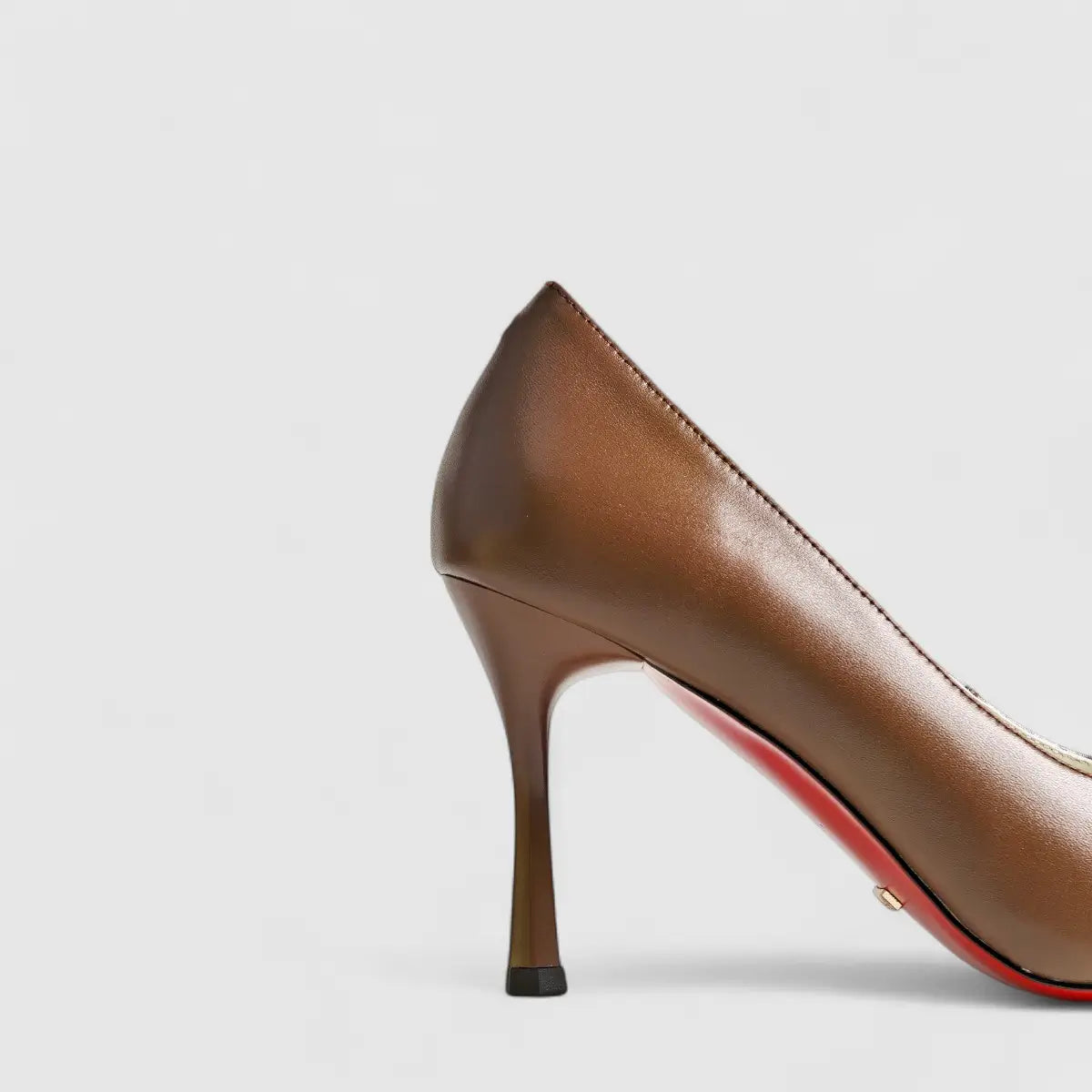 Bulbul Leather Heel Shoe Brown LAR6031