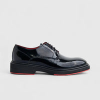 Formales Men's (UK4 TO UK12) Leather Chunky Sole Lace Up 0234 Black Patent FC139