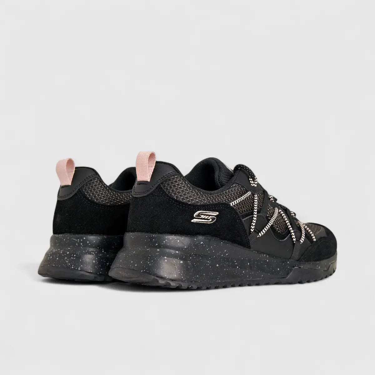 Skechers Ladies Comfort Sneaker Bobs Squad 3 117188 Black SW91