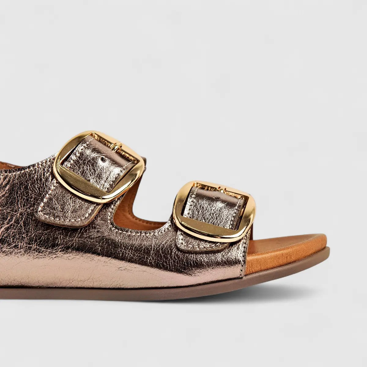 Dimato Ladies Leather Comfort Sandal 080.24496 Gold DS218