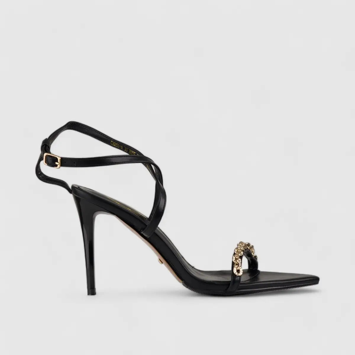 Bulbul Stiletto Heel Sandal Black CAR5019 Heels | familyshoecentre