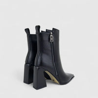 Bulbul Ladies Block Heel Ankle Boot Black CAR26-3