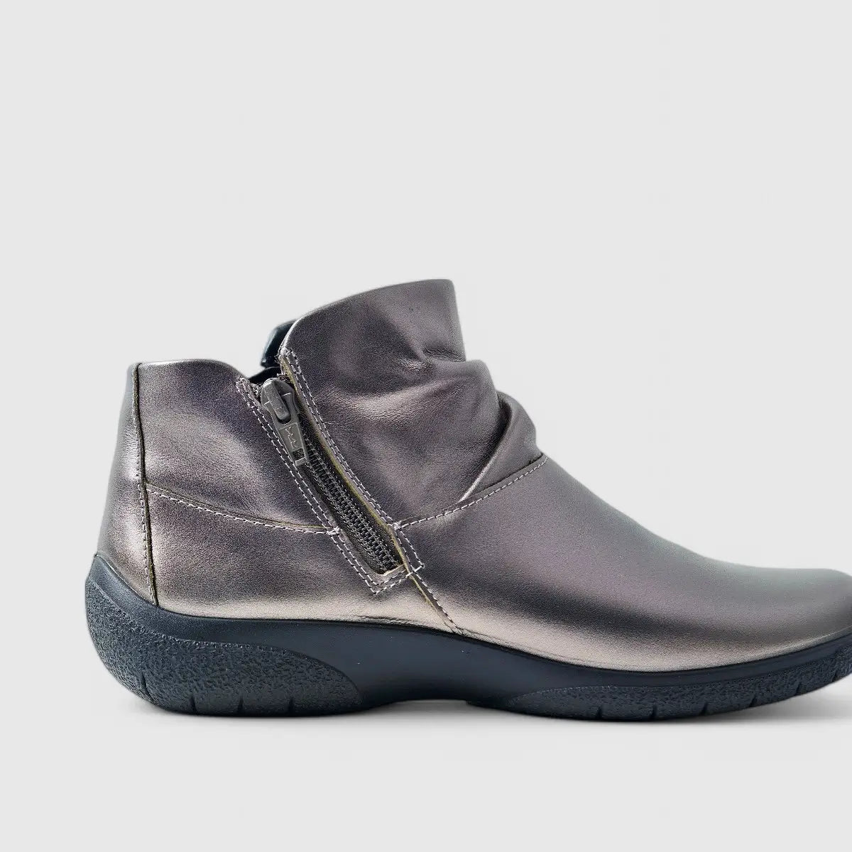 Hotter Murmur Comfort Boot Pewter Boots | familyshoecentre