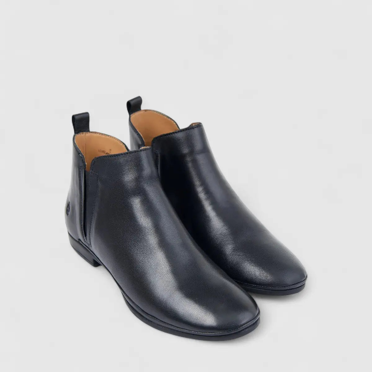 Hush Puppies Ladies Leather Ankle Boot Coraline 2 HPL01494 Black DB33