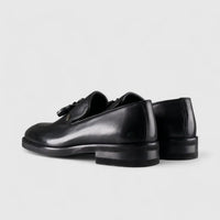 Crockett and Jones Giuseppe Black Loafers | familyshoecentre
