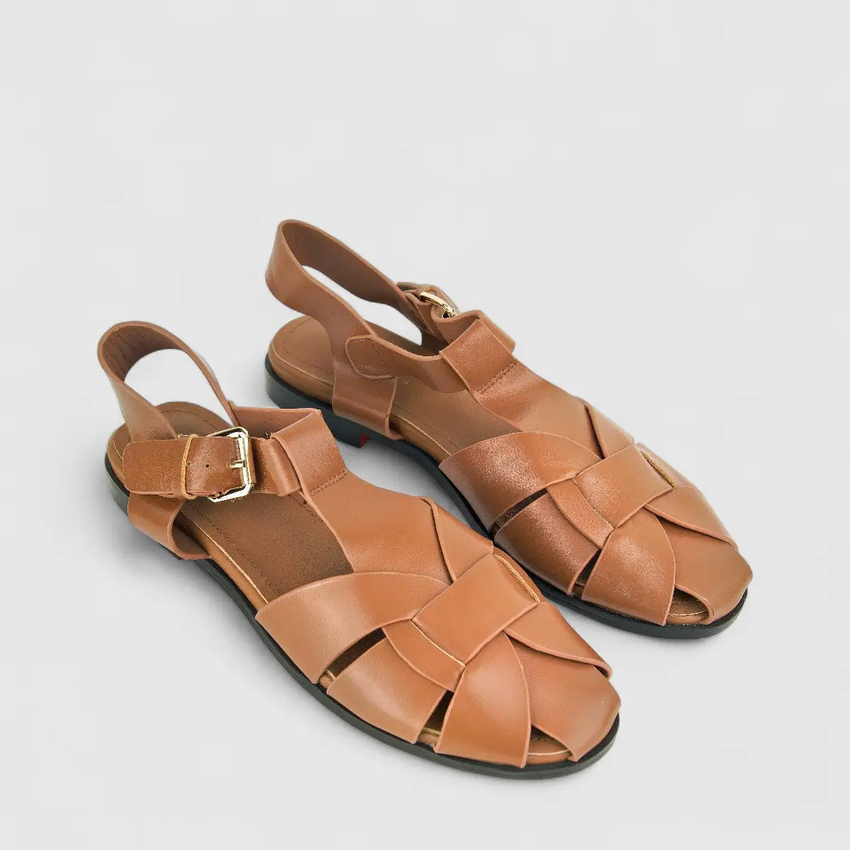 Bulbul Ladies Leather Casual Sandal LAR-03 Camel