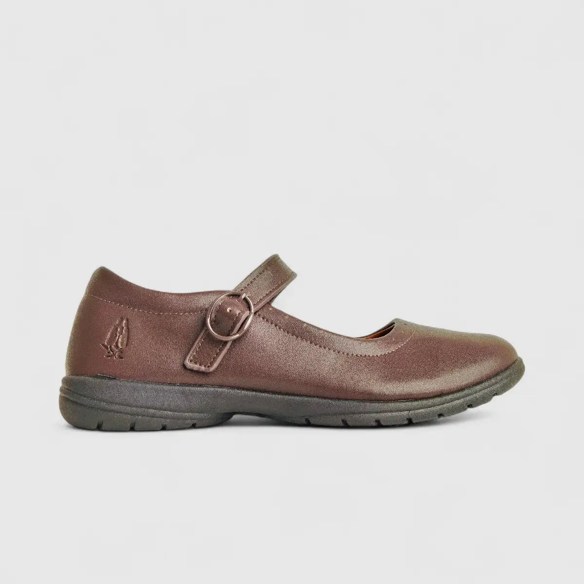 Scala Girls Youths (UK2 TO UK9) Mary Jane Buckle School Shoe HPY00009 Brown HG5