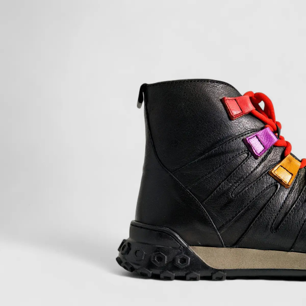 Karyoka Comfort Leather Boots 3562 Black Multi Boots | familyshoecentre