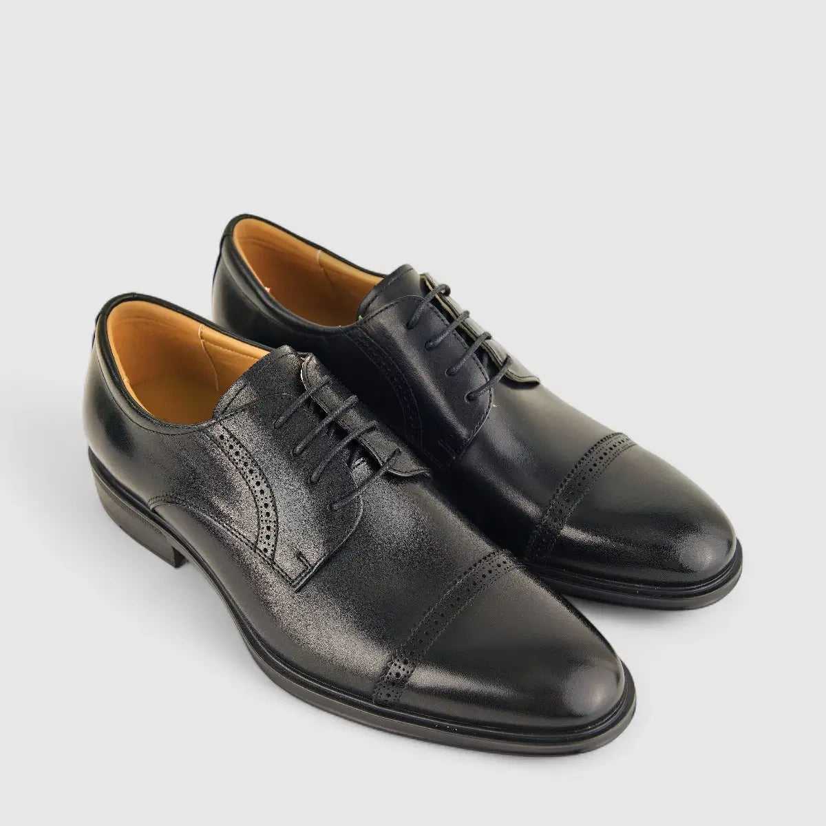 Babucci Men's Leather Lace Up K1834-C17A BAB005 Black