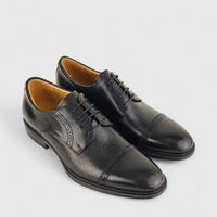 Babucci Men's Leather Lace Up K1834-C17A BAB005 Black