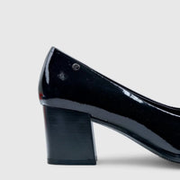 PC Dress Heel Court Shoe Black Patent 10707 Heels | familyshoecentre