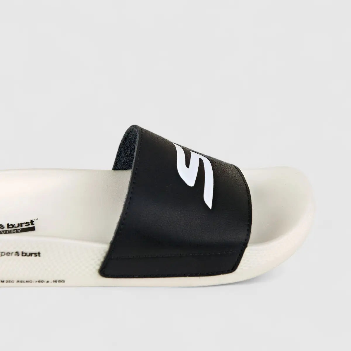 Skechers Ladies Comfort Hyper Slide 130022 Black/White SW65