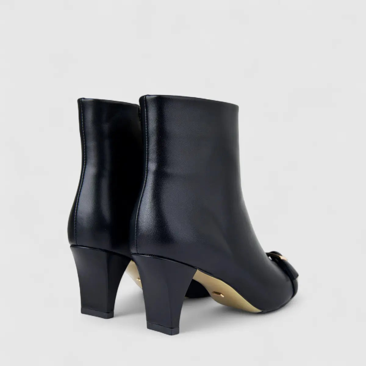 Bulbul Ladies Low Heel Ankle Boot Black CAR26-9