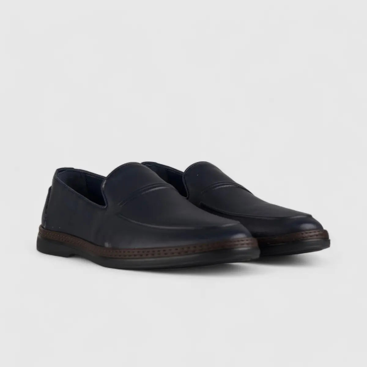 Formales Leather Loafers Navy 2173A-6 Loafers | familyshoecentre