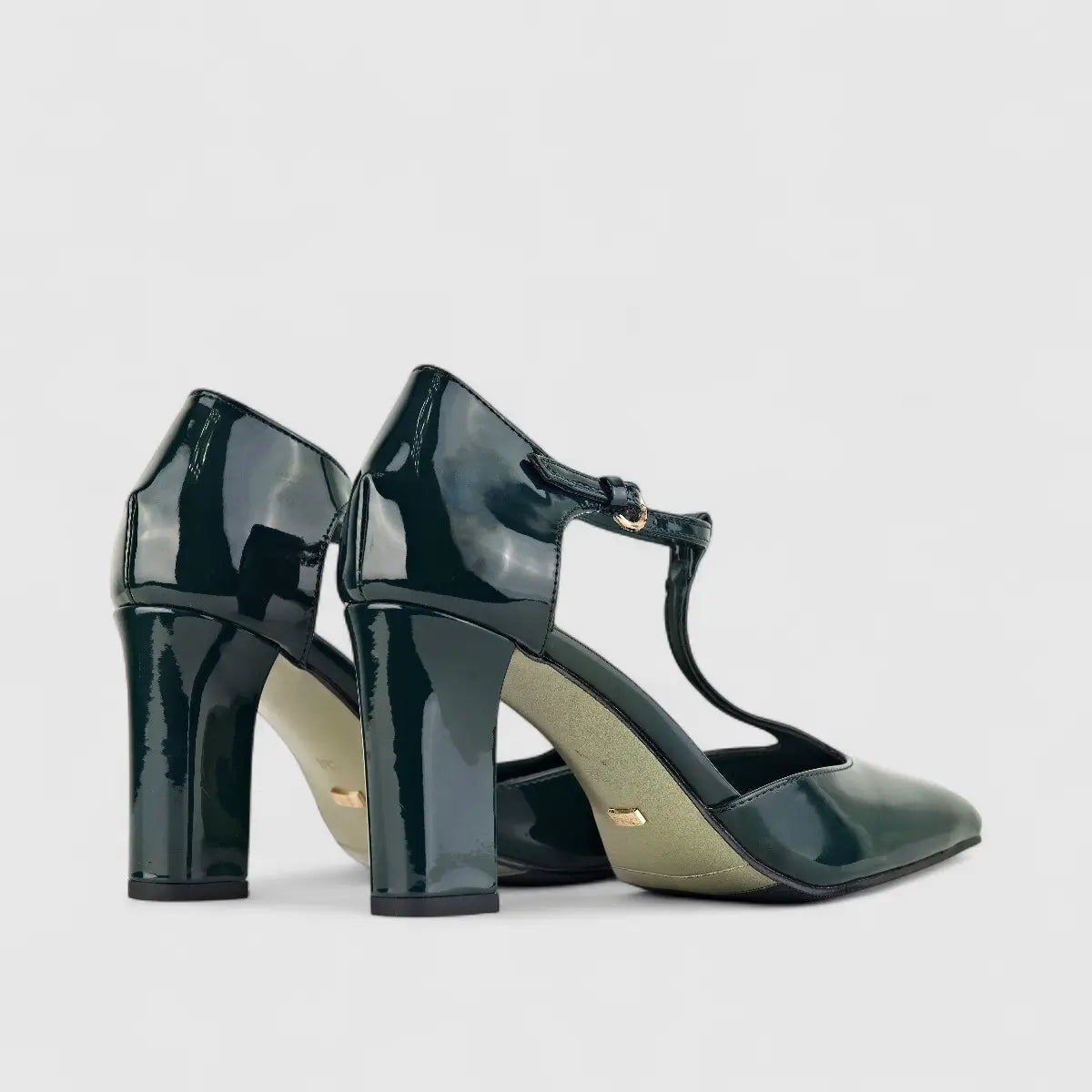 Bulbul Ladies Block Heel  Sandal CAR-015 Green
