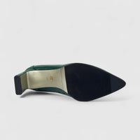 Bulbul Ladies Block Heel Ankle Boot Green CAR26-12