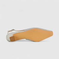 Bulbul Ladies Evening Sling Back HAR030 Silver