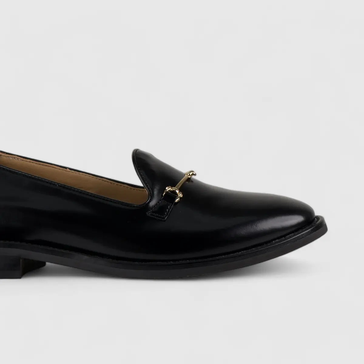Morbido Leather Moc Pump Loafer Black NSH500-18