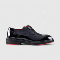 Chunky Sole Dress Oxfords Black Patent 0234 Stud FC29 Oxfords | familyshoecentre