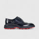 Formales Men's Leather Chunky Sole Lace Up Brouge 6849 Black FC115