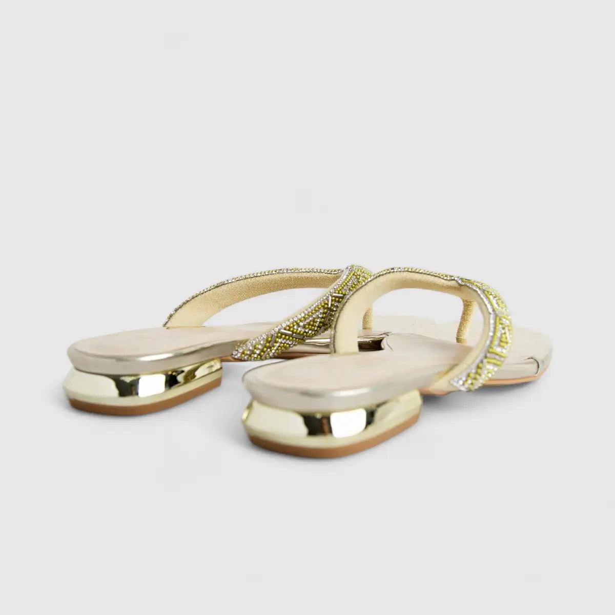 Bulbul Ladies Evening Sandal Light Gold HAR060