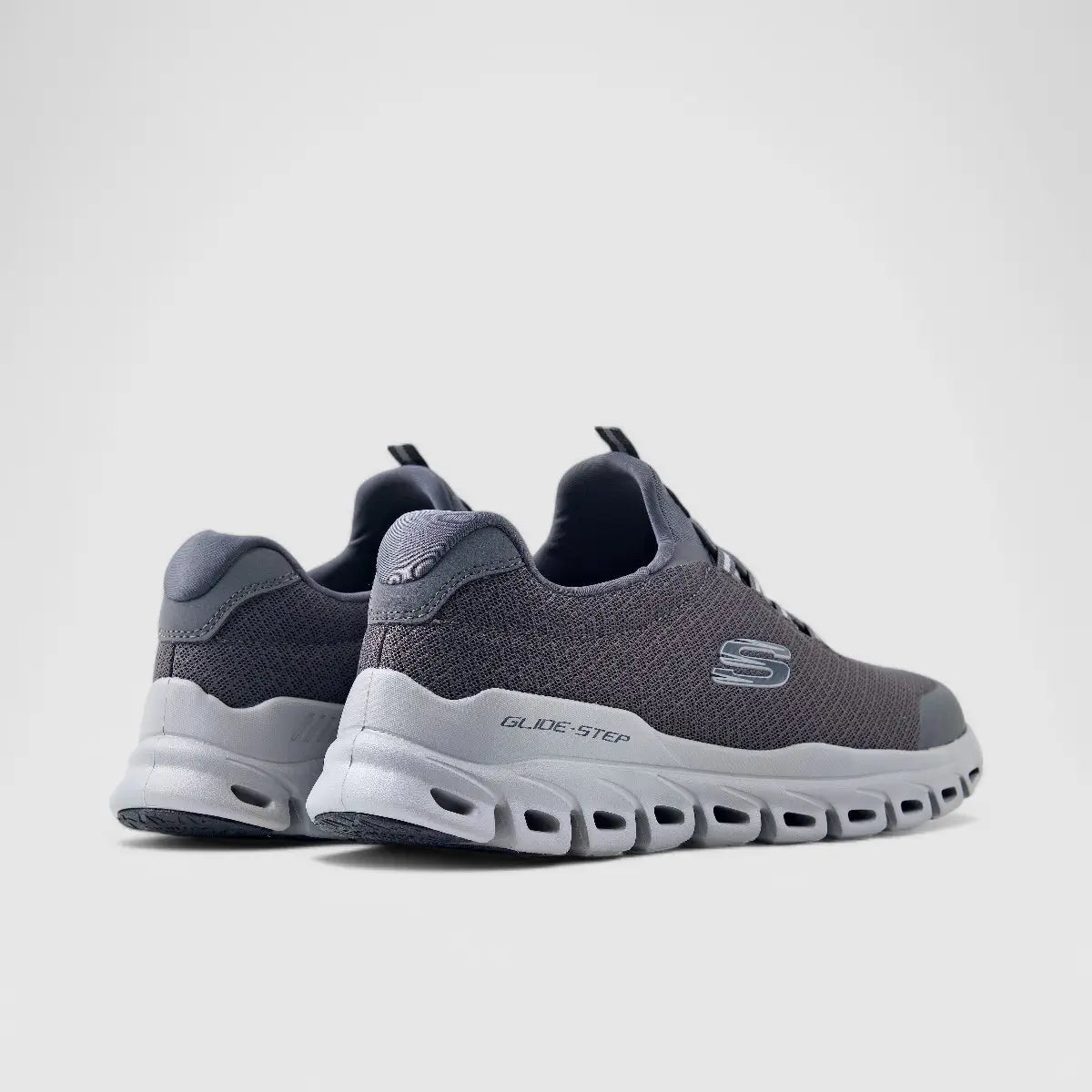 Skechers Mens Glide Step Grey 233012 Sneakers | familyshoecentre