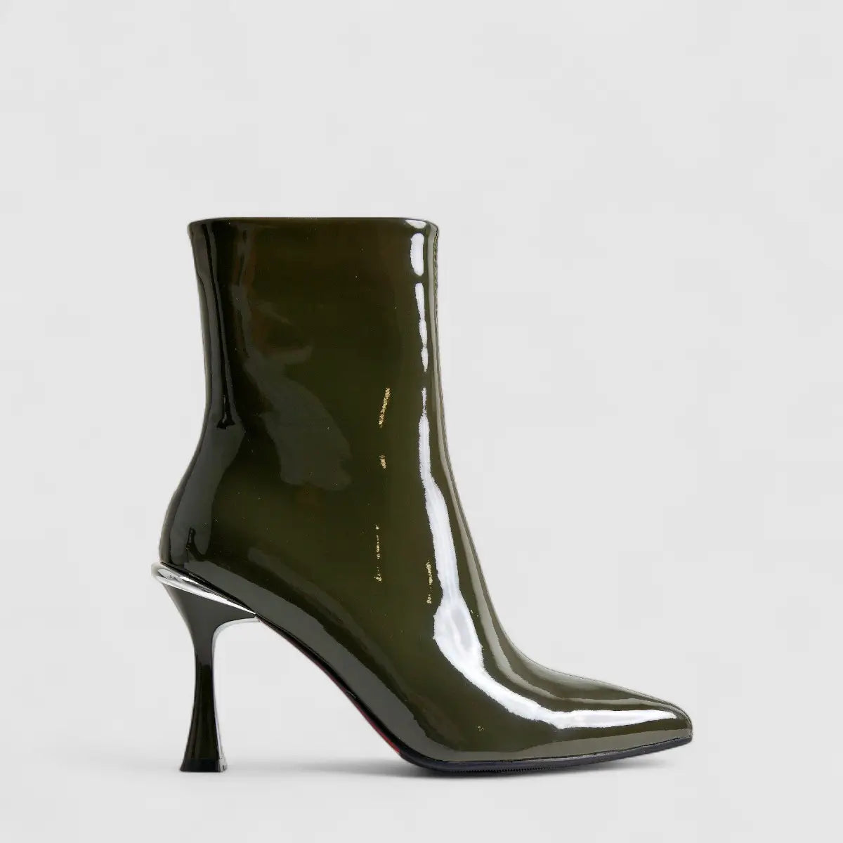 Bulbul Leather Ankle Boot Olive LAR6027