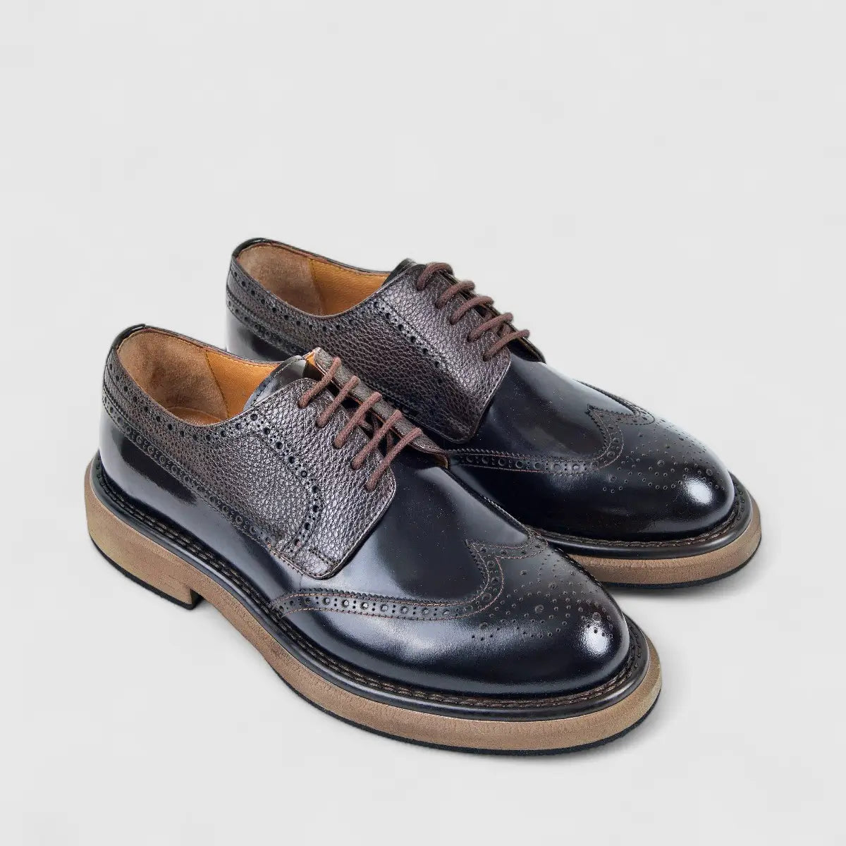 Bulletti Chunky Sole Oxfords Brown 124-14 BC3 Oxfords | familyshoecentre