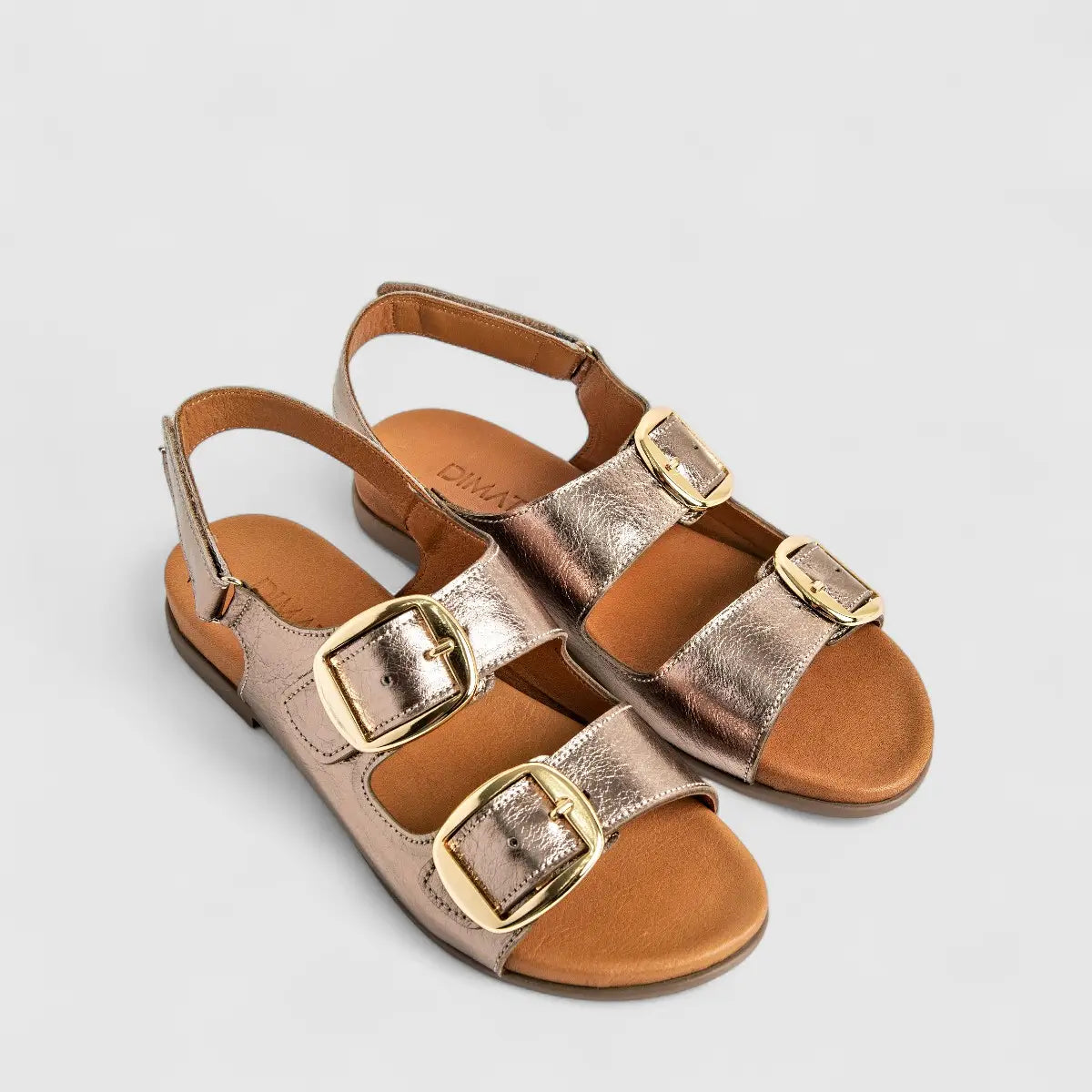 Dimato Ladies Leather Comfort Sandal 080.24496 Gold DS218