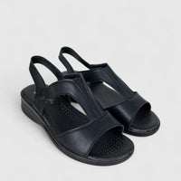 Hush Puppies Soft Style Ladies Comfort Sandal Oberta Mono SSL01557 Black SS369