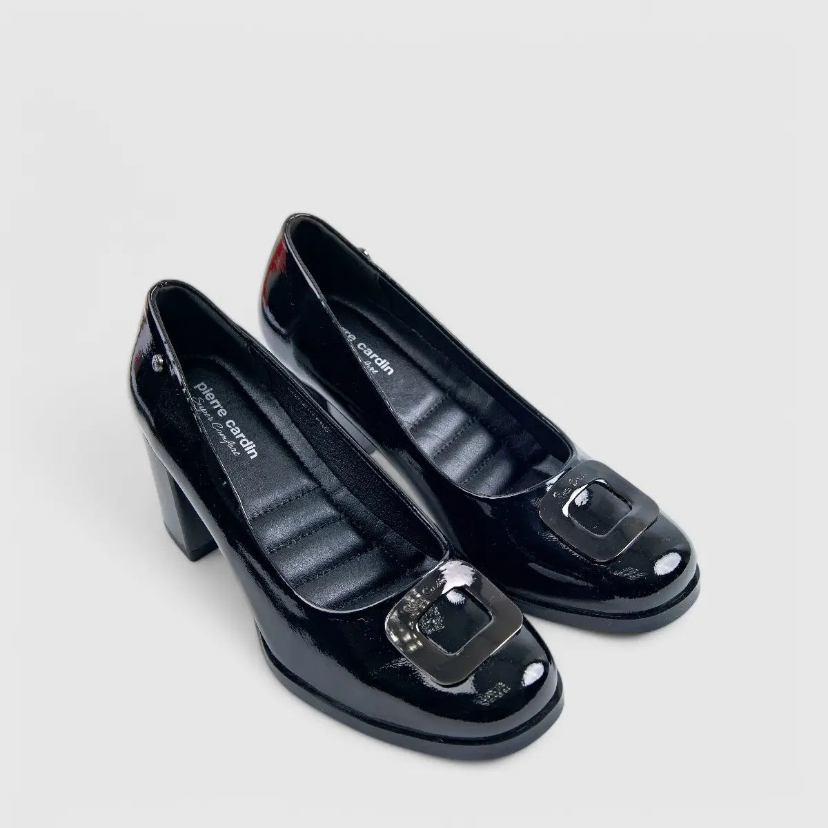 PC Dress Heel Court Shoe Black Patent 10707 Heels | familyshoecentre