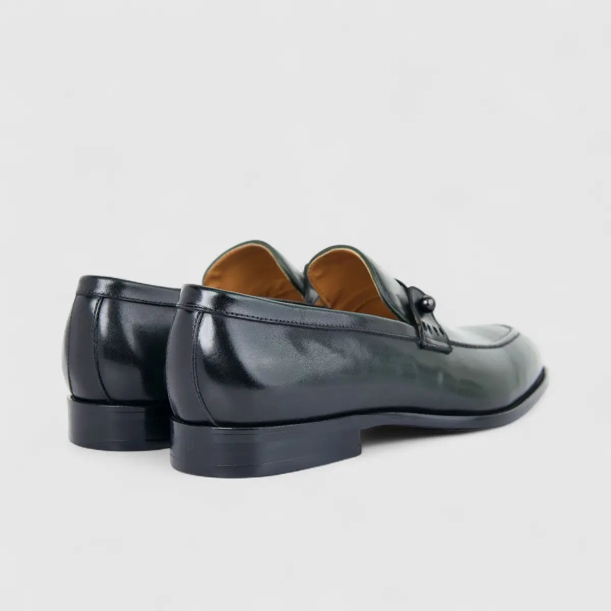 Fabino Men's (UK5 TO UK12) Leather Slip On M3220199 Green FB22