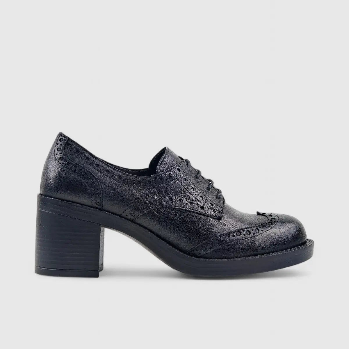 Sofia Mare Leather Lace Up Shoe Black 11730 Oxfords | familyshoecentre