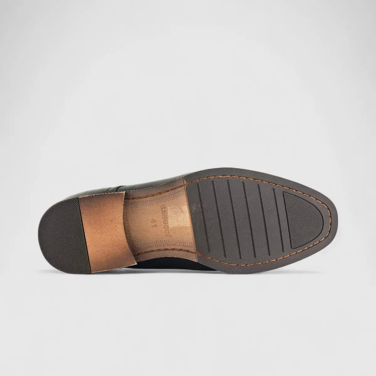 Babucci Men's Leather Lace Up K272336-6-3A BAB009 Black