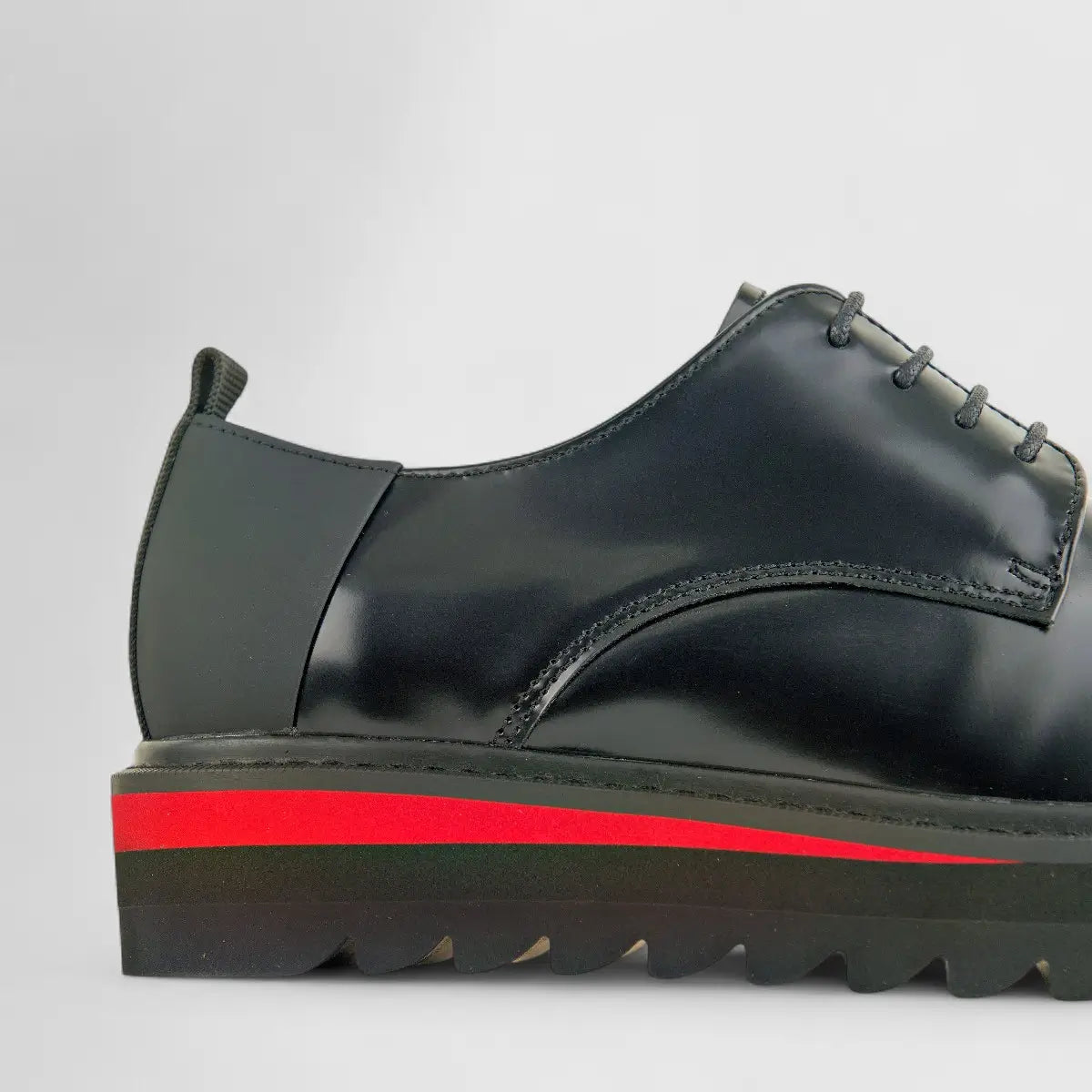 Babucci Men's Leather Chunky Sole Lace Up K25LC351B-2 BAB014 Black