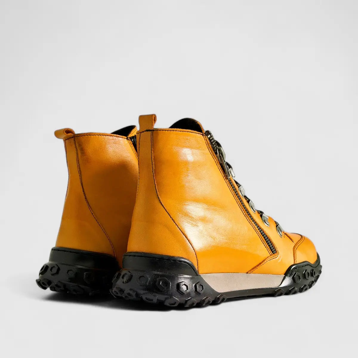 Karyoka Comfort Leather Boots 3552 Orange Boots | familyshoecentre