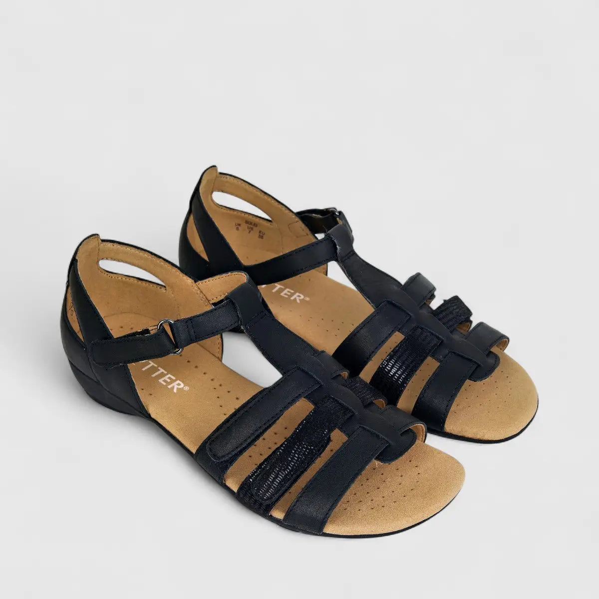Hotter Ladies Comfort Sandal Solei Black HT75