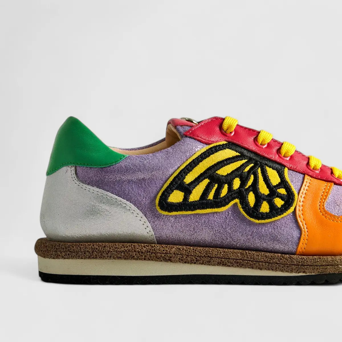 Poletto Ladies Leather Sneaker Multi Butterfly 4257163 Sneakers | familyshoecentre