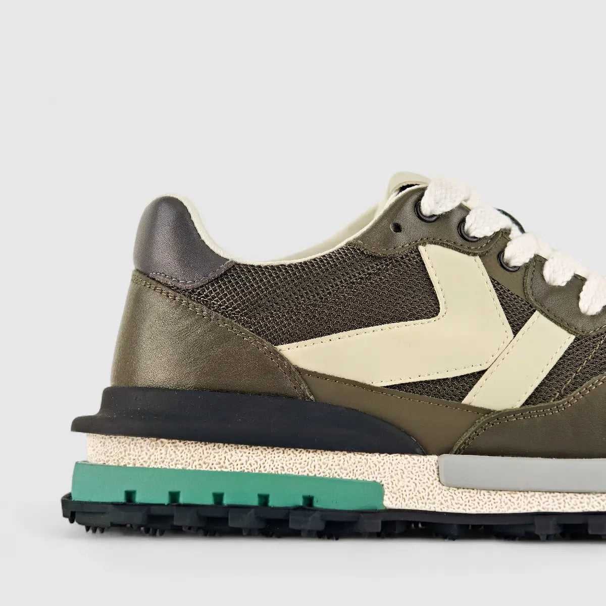 Babucci Men's Leather Sneaker K030116B BAB033 Olive