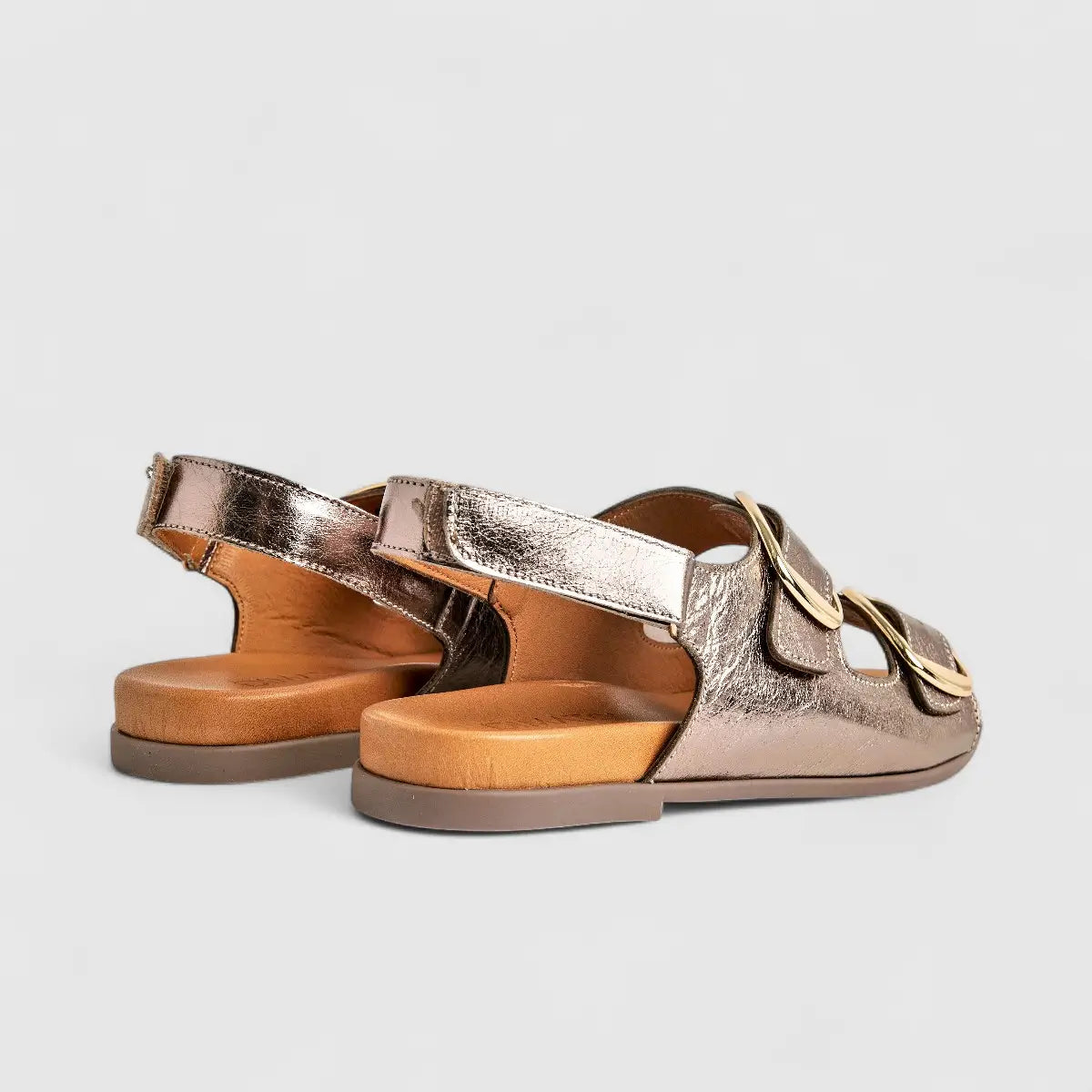 Dimato Ladies Leather Comfort Sandal 080.24496 Gold DS218