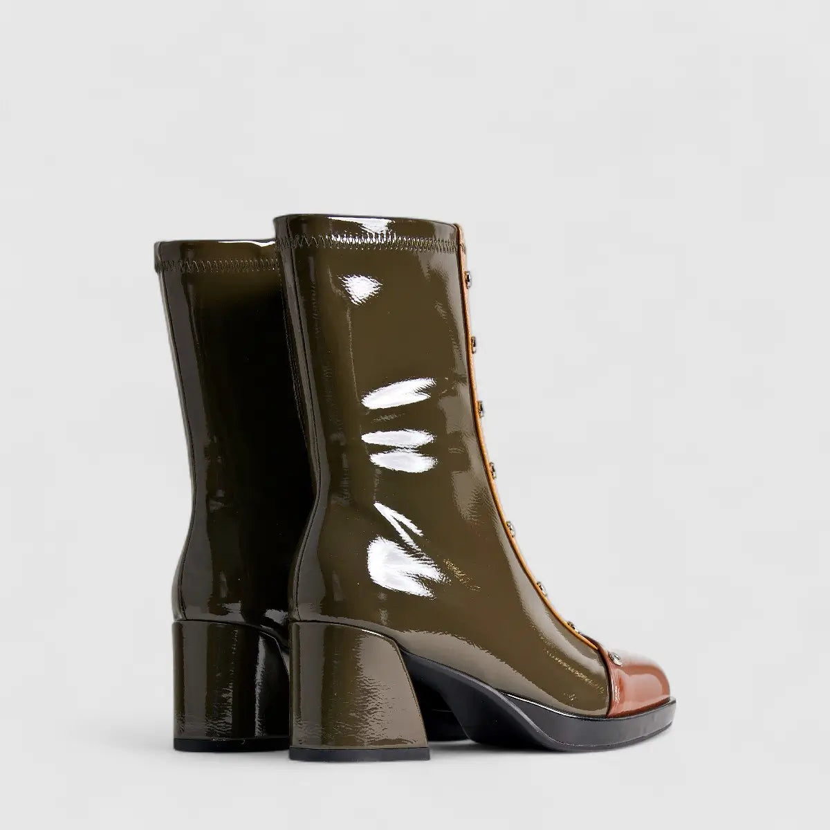 Bulbul Block Heel Boot Beige/Tan