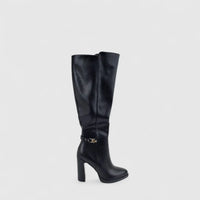 Bulbul Ladies Long Block Heel Boot Black CAR26-15