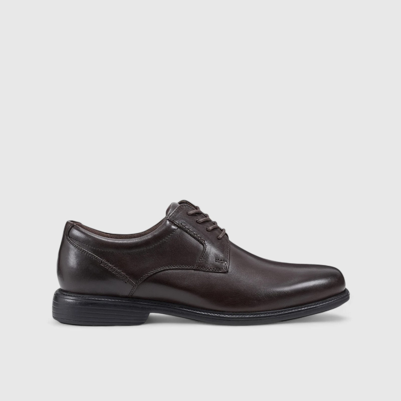 Rockport Charles Road Plain Toe Lace Up Comfort Shoe Brown Oxfords | familyshoecentre