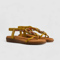 Bulbul Flat Bling  Sandal Yellow HAR012 Sandals | familyshoecentre