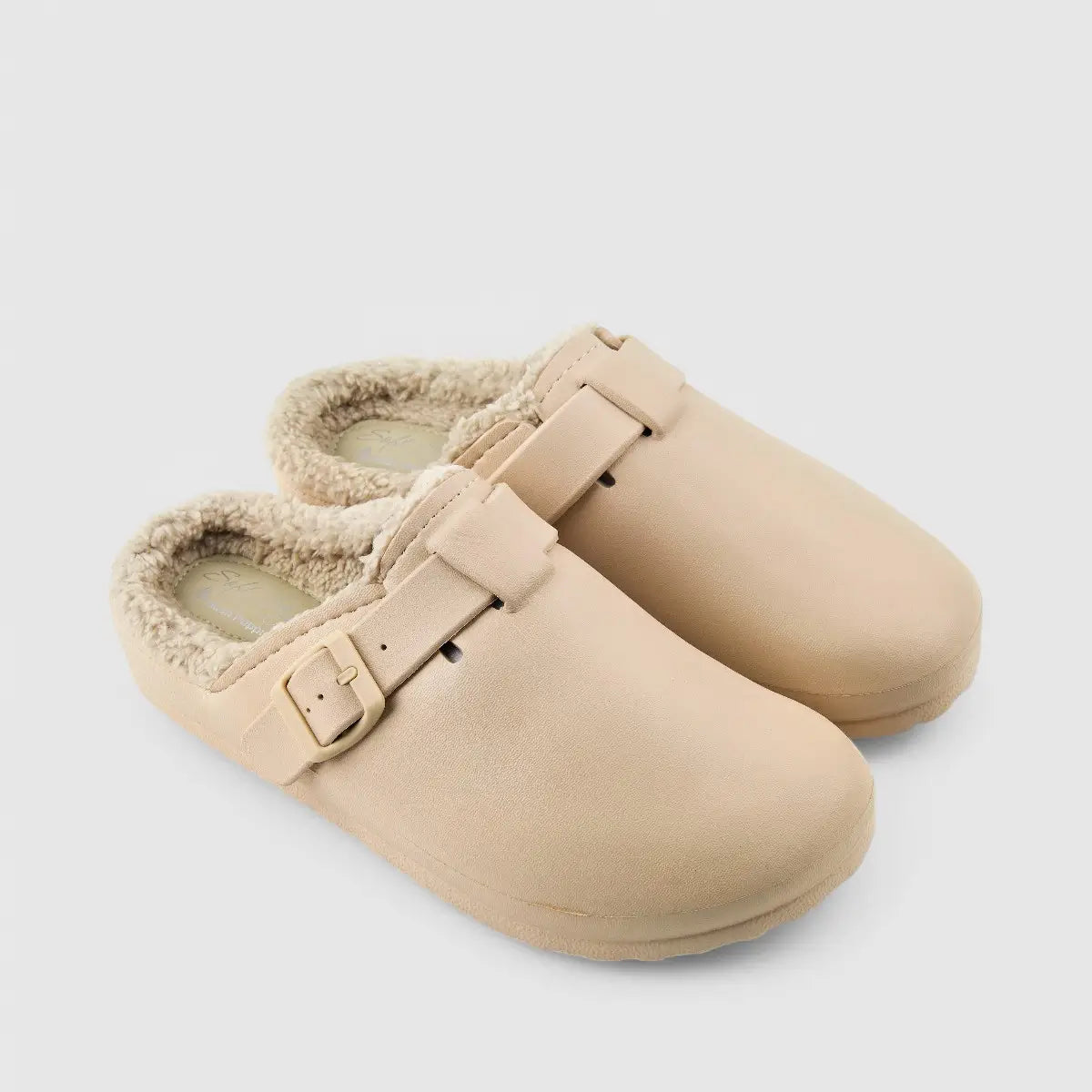 Soft Style By Hush Puppies Desi Fur Slippers Natural 01280
